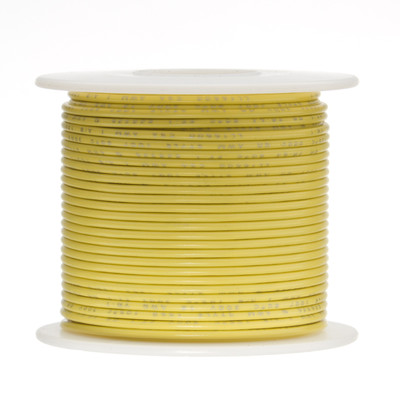 20 AWG Solid Hook Up Wire - 1000ft Yellow UL1007 300V Electrical Wire