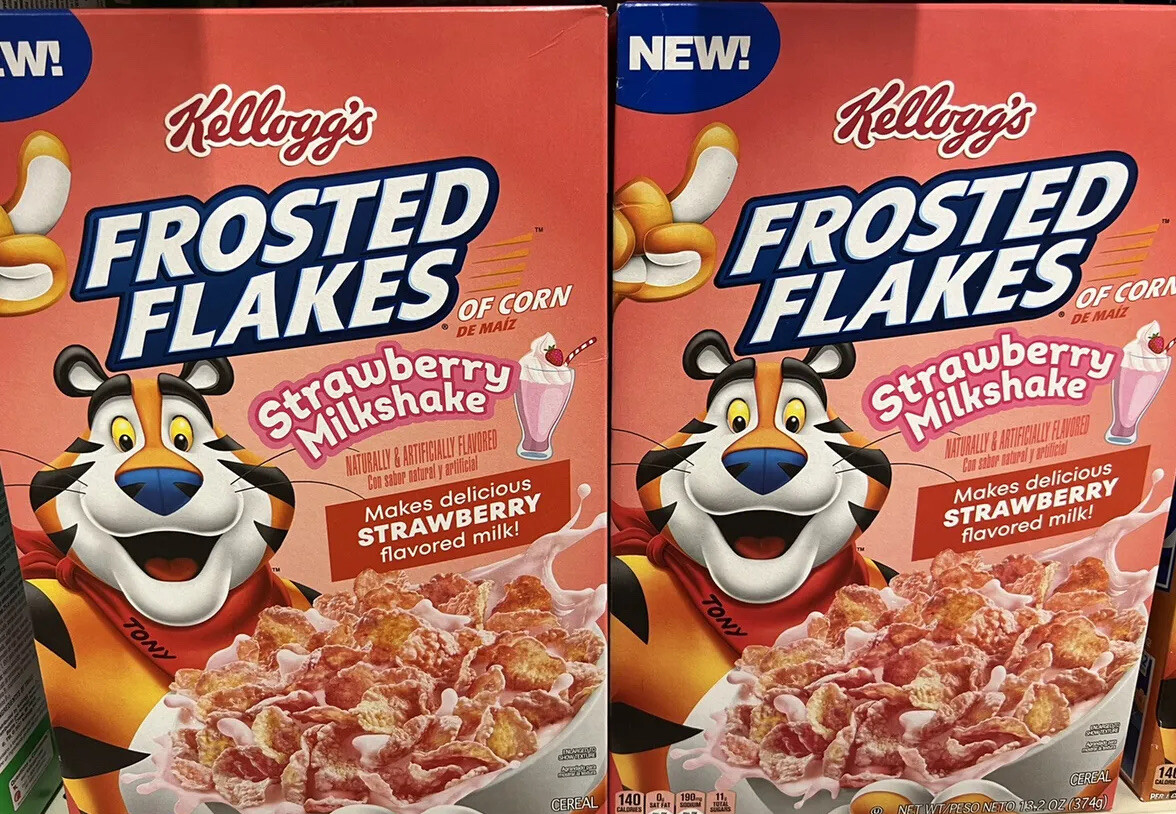Kellogg's Frosted Flakes Strawberry Milkshake Cereal 13.2 oz, FREE