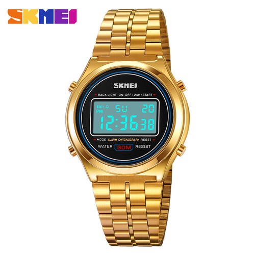 SKMEI Digital Watch Electronic Sport Watch Business Male Steel Wristwatch NEW - Picture 4 of 27