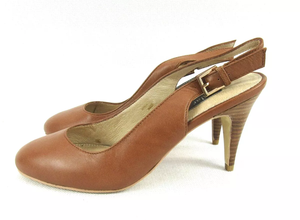 Camel leather cheap heels