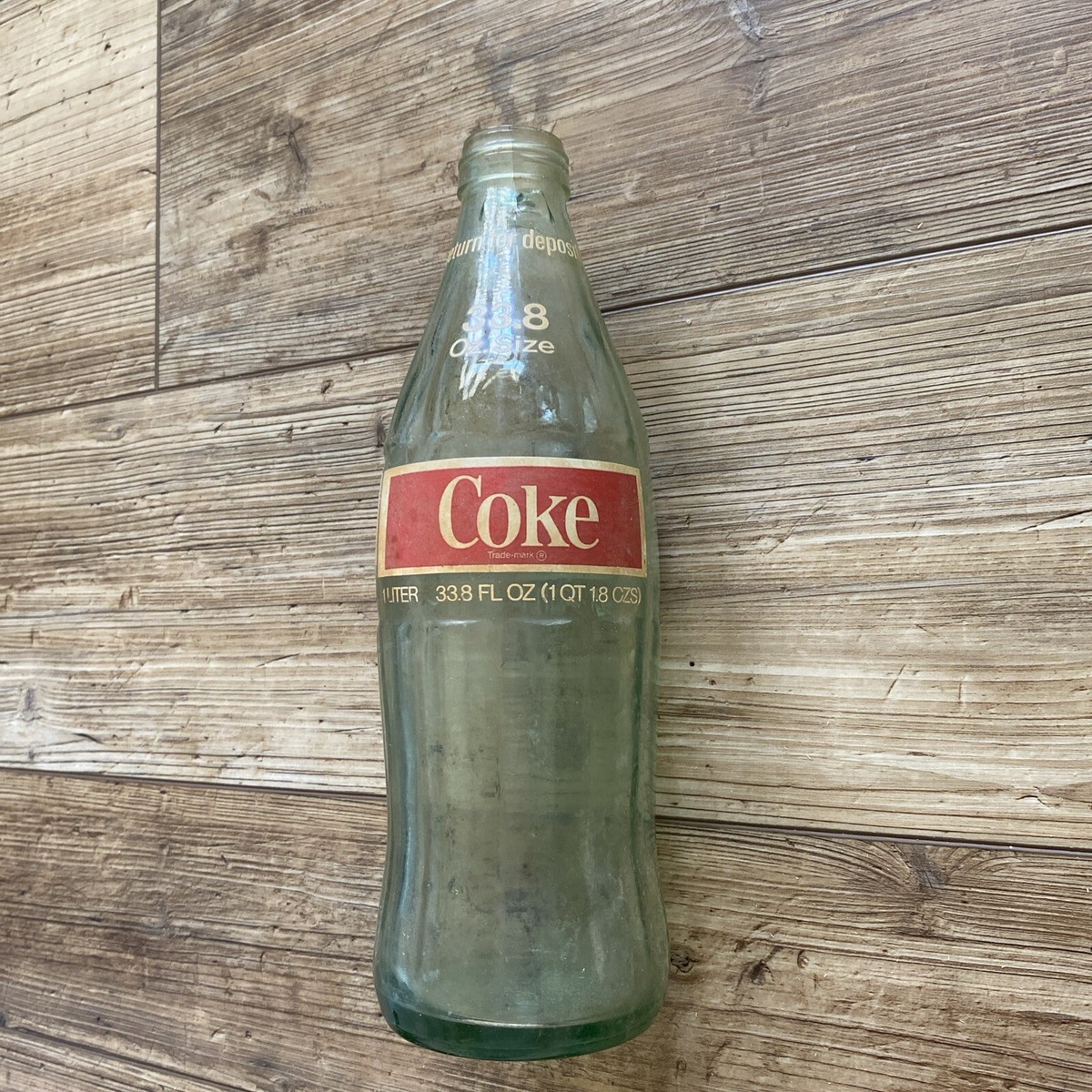 Coca-Cola 鉄看板 1リットル ガラス瓶 Coca-Cola 鉄看板 1リットル