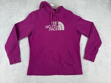 The North Face Sweater Women Large Purple Full Zip Hoodie Jersey Pocket READ