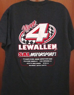 NORM LEWALLEN Toledo Speedway med T shirt ARCA stock car racing tee gray OHIO