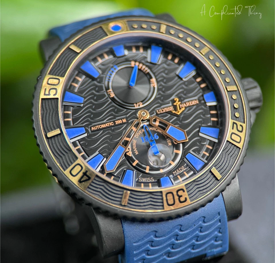 Ulysse Nardin Diver Black Sea Marine розовое золото ограниченный выпуск рекомендуемая розничная цена производителя 25 000 долл. США - Изображение 3 из 4