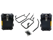 Ensemble De Valises Noires En Aluminium Honda CRF 1000 L 45+38 Litres Noires