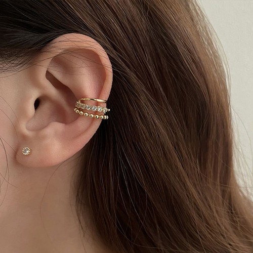 Double Layer Pearl Clip Earrings Women Fashion Jewelry Accessories Charm Earring - Picture 11 of 14