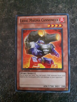 Laval Magma Cannoneer Effect 1st Edition YuGiOh Card GENE-EN026