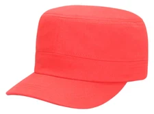 Plain Distressed Military Patrol Cadet Castro Baseball Cap Hat