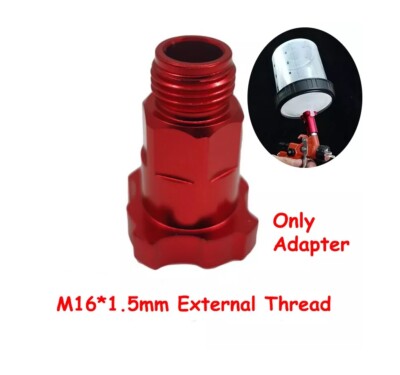 1PCS For Car GTI Paint Spray Gun Cup Connector Adapter M16*1.5mm External Thread