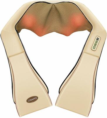 Naipo Neck and Shoulder Shiatsu 3D Massager with Heat Beige