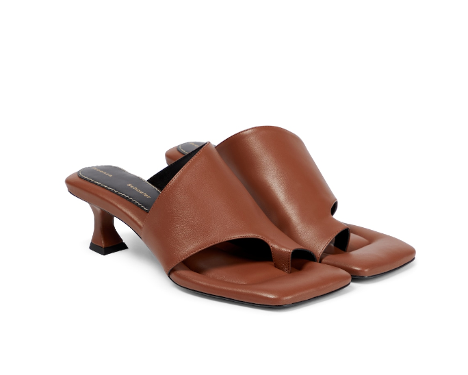 Proenza Schouler Asymmetrical Toe Loop Sandals Heels Womens