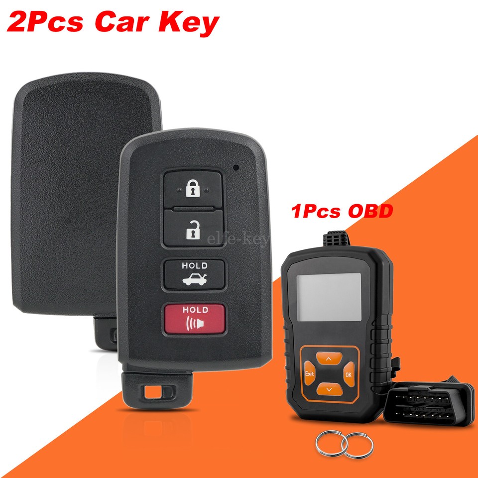 2 Remote Key Fob +Programmer for Toyota Avalon Camry Corolla 2014 2015 ...