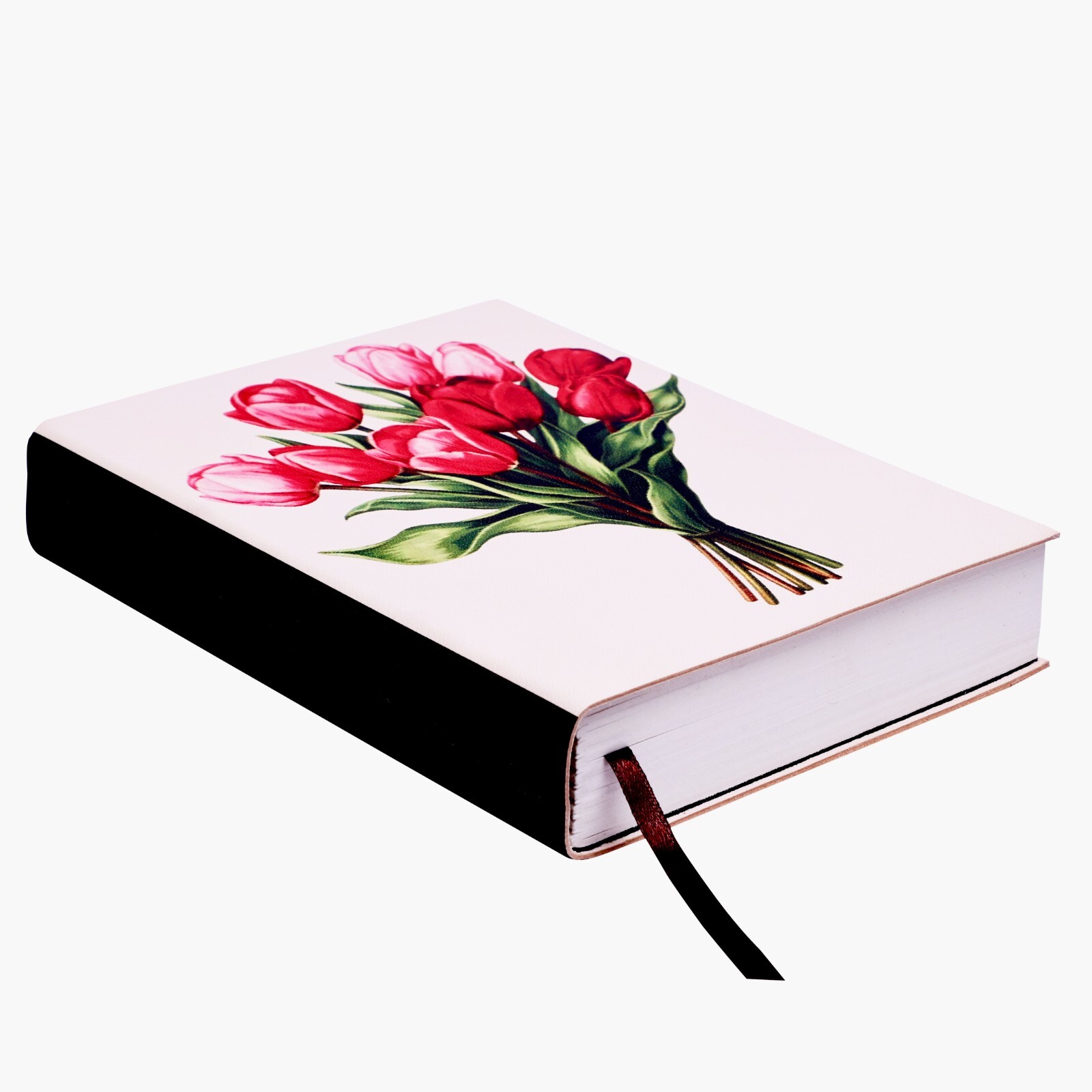 Italy Leather Journal Red Tulips (Tulipani Rossi) Notebook Handmade Diary