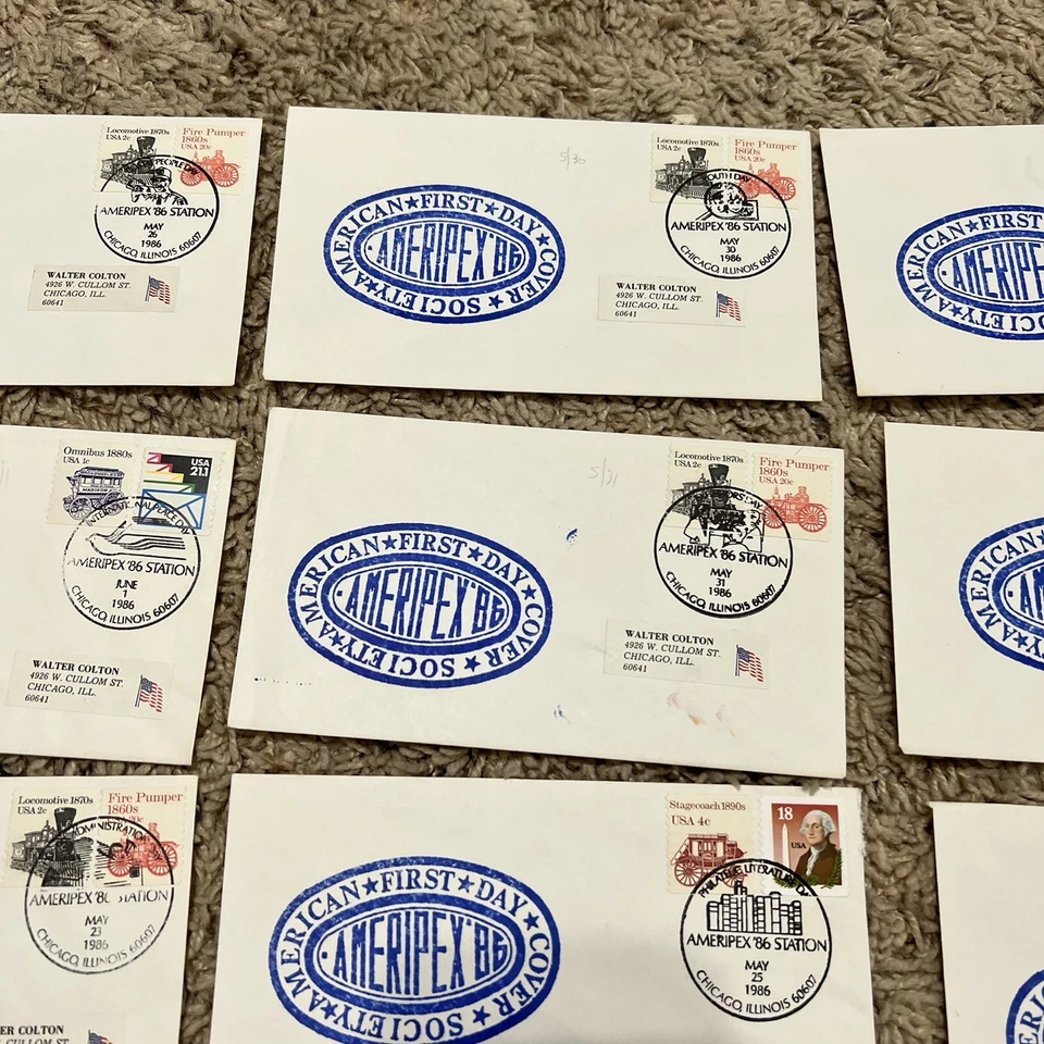 1986 INVESTOR LOT OF 11 CHICAGO AMERIPEX FDC US COVERS - Image 3 of 4