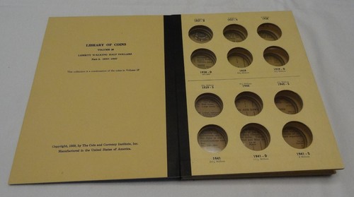 USED LIBRARY OF COINS VOL.20 ALBUM WALK LIBERTY HALF 1937-1947 3 PAGES NO COINS - Picture 2 of 7