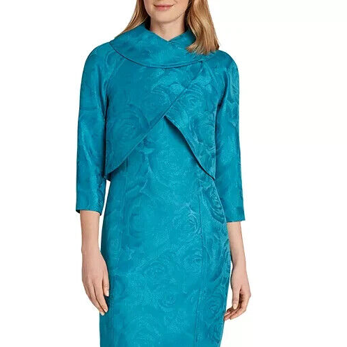 Tahari Jacket Tahari Envelope Collar Dress Suit Beaded Jacket
