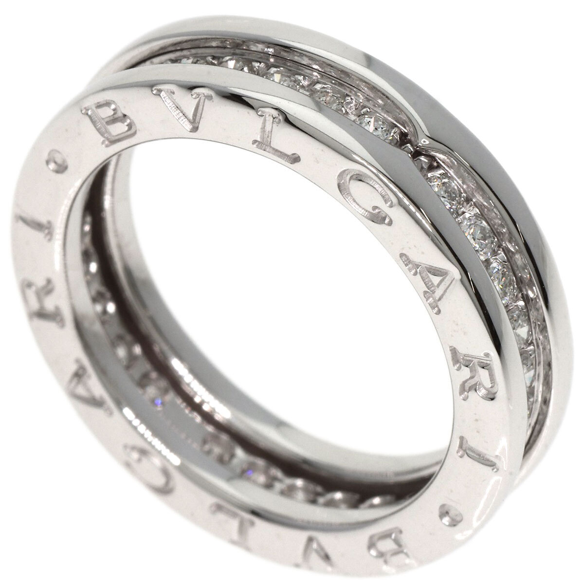 BVLGARI ビー・ゼロワン BVLGARI Ring B.zero1 XS Full Eternity 1 Band Diamond #49 K18 White