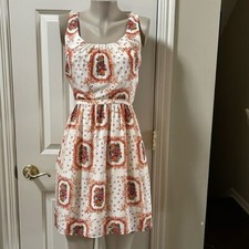 Madewell Floral Print Open back Dress, sz 4