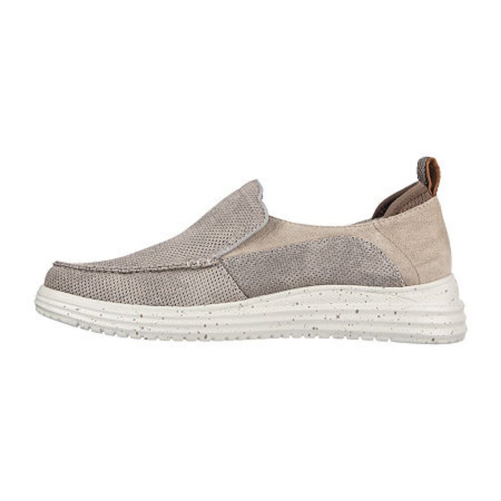 NWOB Skechers Proven–Renco Men’s Slip-On Shoes Brown Canvas‎ & Suede Size 8.5 Men main image 2