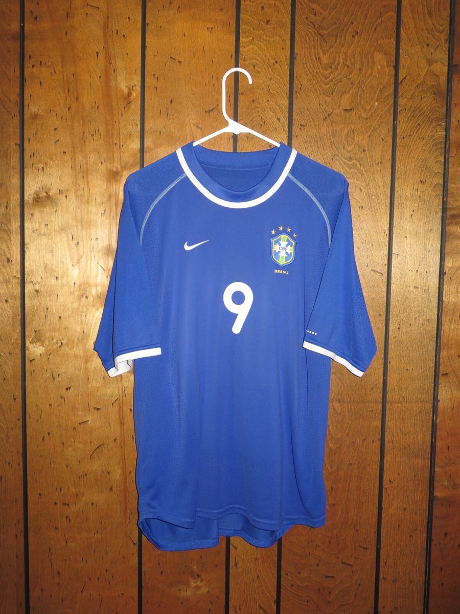 Nike 2000 2002 Brazil Ronaldo #9 Authentic Soccer Jersey Kit