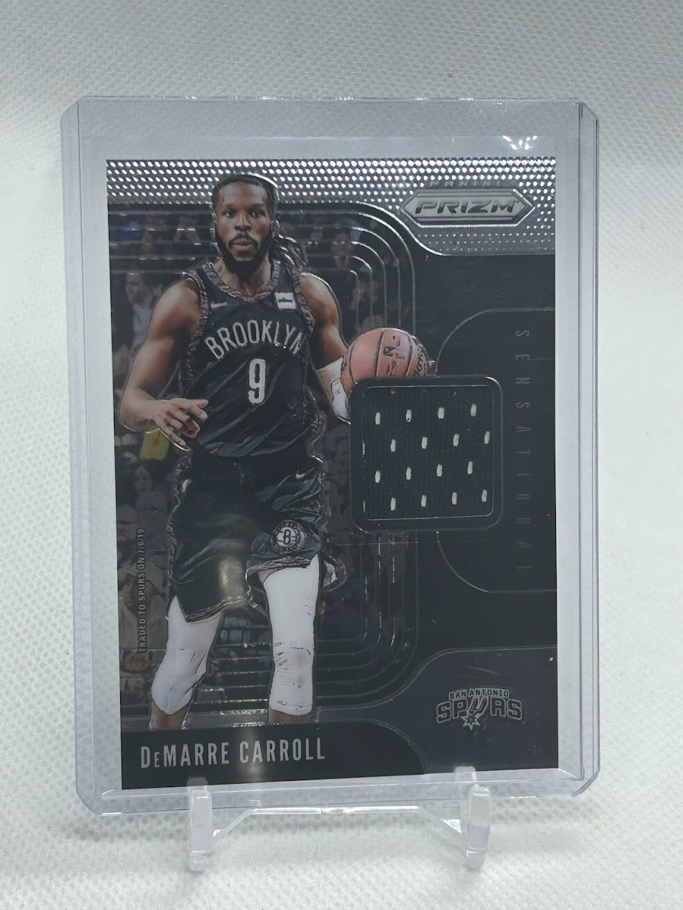 2019-20 Panini Prizm DeMarre Carroll Sensational Swatches #SS-DMC Brooklyn Nets