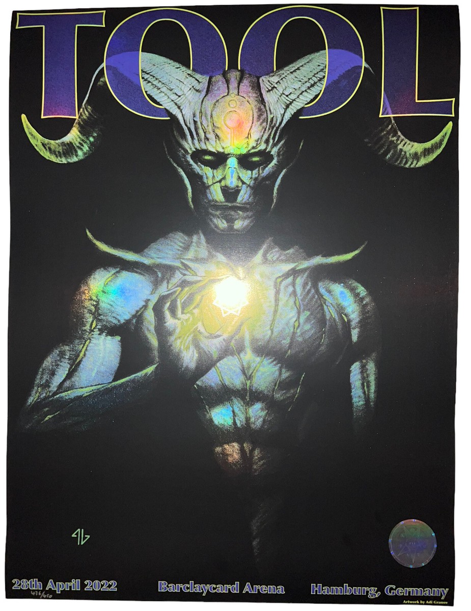 2022 TOOL HAMBURG GERMANY POSTER CONCERT TOUR 4/28/22 ADI GRANOV