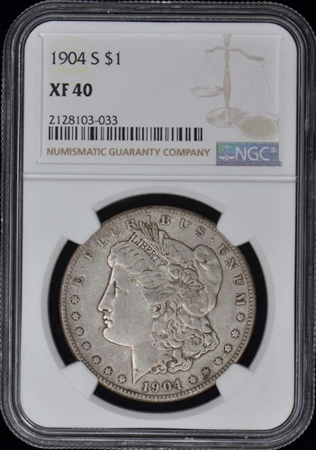 1904-S Morgan Dollar S$1 NGC XF40