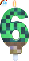 Pixel Geburtstagskerzen Zahlen 6, Pixelmotiv Kerze 6 Geburtstag MäDchen Junge, G