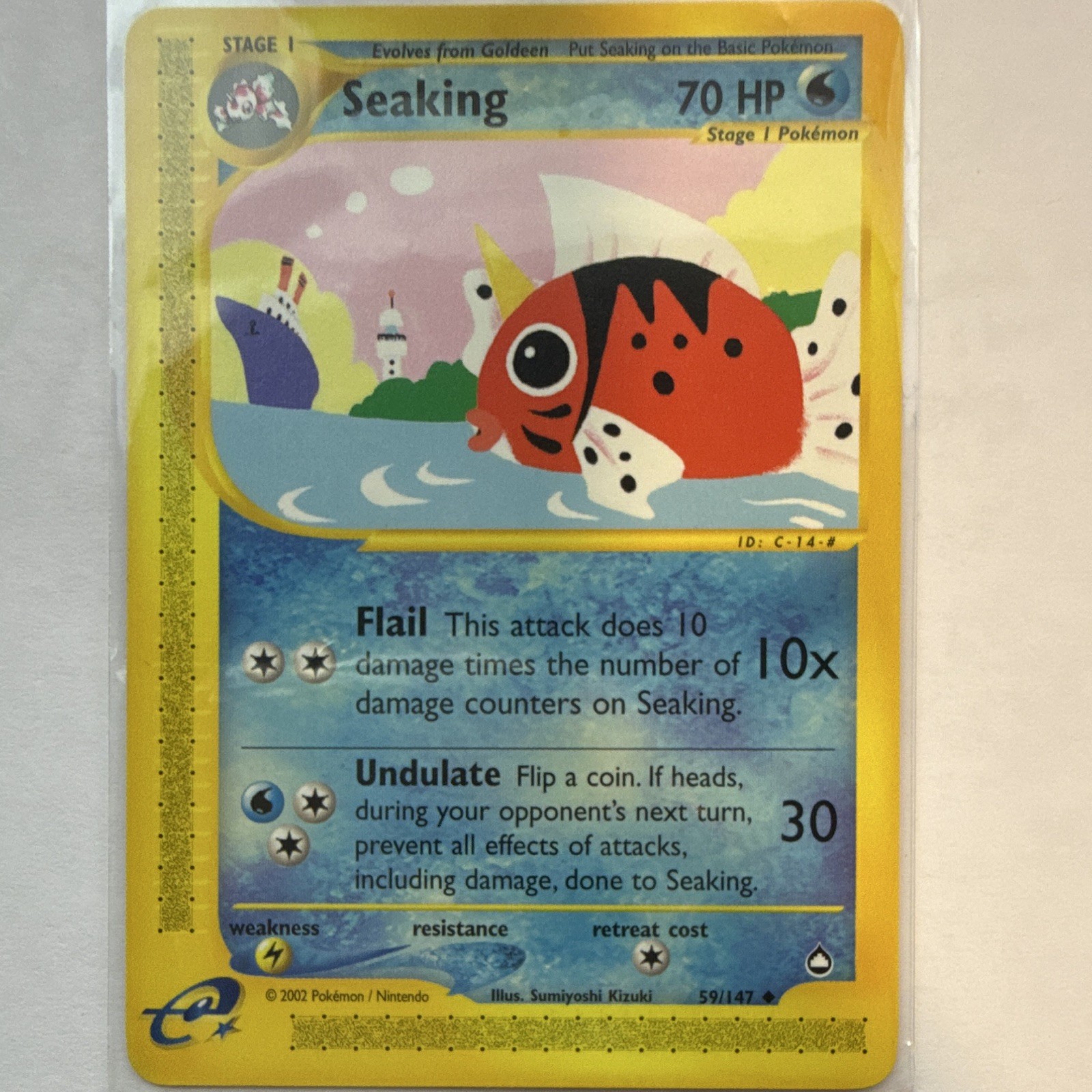 Seaking Pokémon TCG Expedition Base Set 59/147 Regular English Uncommon 2002