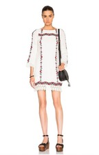 ALICE + OLIVIA Riska Dress in Cream Multi Size 8 Excellent Condition Worn Once