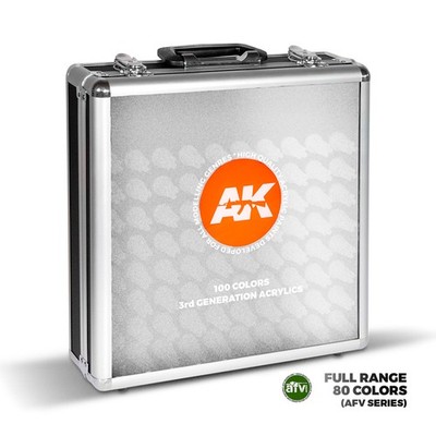 AK Interactive Briefcase: 80 Colors 3rd Gen Acrylic Paints, Limited Edition