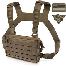 Coyote Brown Tactical Chest Rig Molle Chest Rig Bag Running Tactical Gear Bag