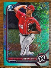 2022 Bowman Chrome Prospects Aqua Shimmer Refractor Andry Lara 115/125 #BCP-70