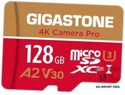 【5-Years Data Recovery】  128GB Micro SD Card, 4K 128GB 4K Camera Pro 1 Pack