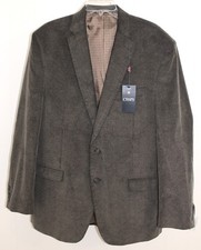 Chaps Corduroy Jacket Blazer 46L Gray Lined 2 Button NWT 175 Sport Coat Grey