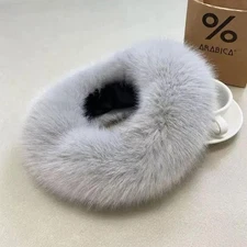 Thick Turban Winter Hat Fox Fur Imitation Outdoor Cold Weather Warm Hats