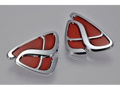 MAZDA ORIGINAL SET VORNE HINTEN EFINI ROT EMBLEM BADGE AUFKLEBER RX7...