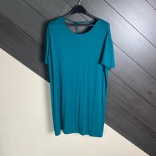 Fabletics Finley Dress Teal Open Back T Strap Mini Dress XL NWT Stretch Casual