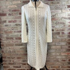 Calvin klein cream sweater dress cardigan medium
