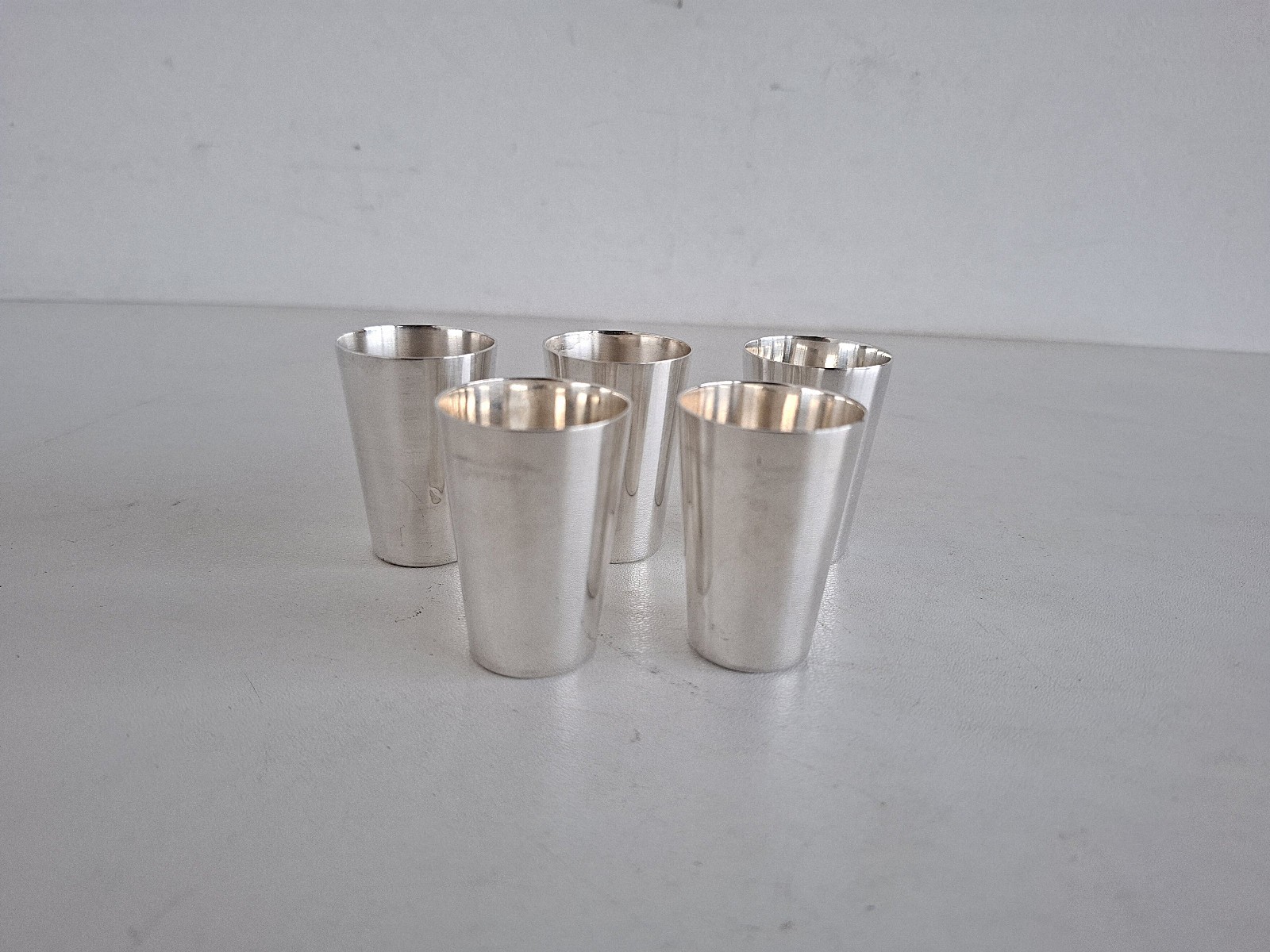 5 Schnapsbecher 835 Silber Lutz & Weiss Pforzheim um 1920