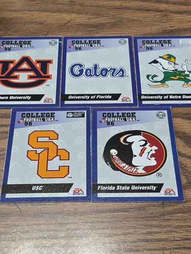 1996 College Football USA Video Game Promo Cards FL St, Auburn, ND, FL, USC RARE