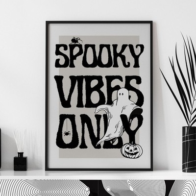 Spooky Vibes only - 01 Poster: Saisonale Deko, Herbst Wandbild, Spooky Vibes