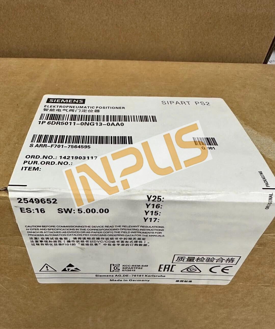 6DR5011-0NG13-0AA0 New Siemens Electropneumatic Positioner 6DR5011-0NG13-0AA0