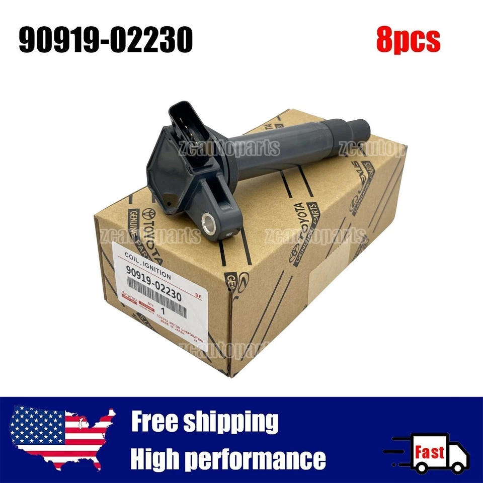 NEW Genuine 8PC Denso Ignition Coil for Toyota Tundra 4.7L V8 90919-02230 OEM Foto 3 de 4