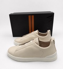 Ermenegildo Zegna Triple Stitch Leather White...