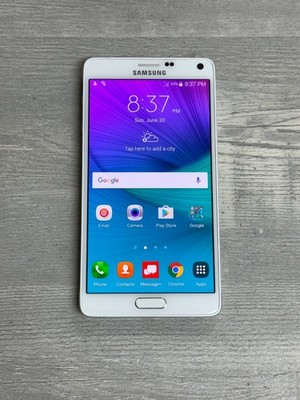 Original Samsung Galaxy Note 4 N910F 32GB Unlocked Smartphone Very Good White A+