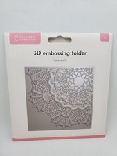 CC2 Crafters Companion Lace Doily 3D Embossing Folder New