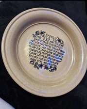 Vintage Moira English Farmhouse Stoneware 'Family Apple Pie' Plate. Cooking dish