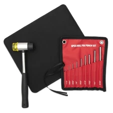 Roll Pin Punch Set with Storage Pouch – 9 Pieces – Perfect Tool Kit for Gunsm...