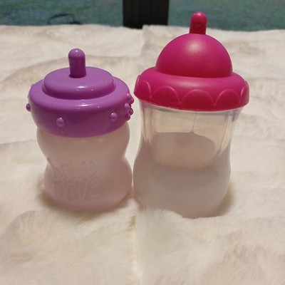 Baby Alive Bottle Lot Doll Toy Screw Cap Fun Food Feeding Accessory Set